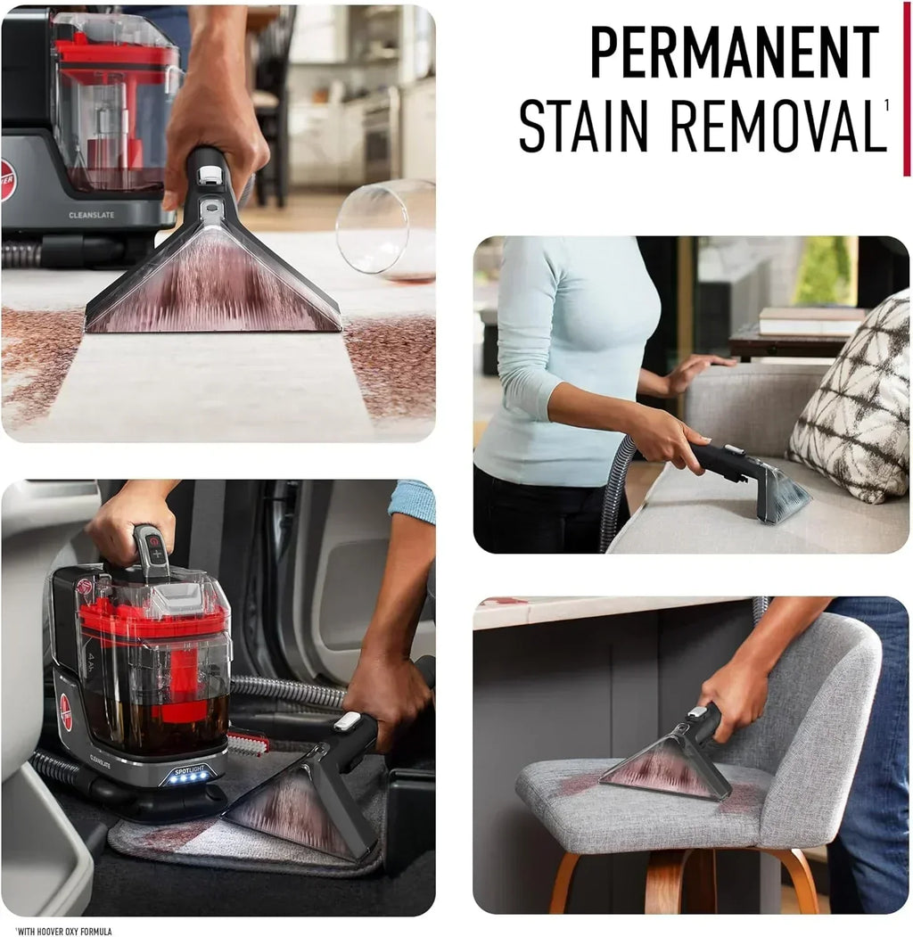 Hoover CleanSlate Plus Portable Carpet Upholstery Spot Cleaner with Powerful Suction