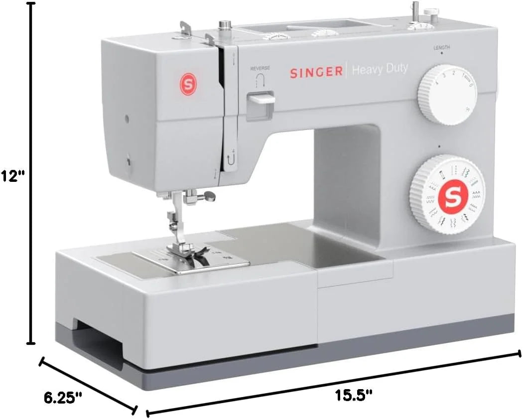 SINGER Heavy Duty 4423 High Speed Sewing Machine with Accessory Kit | Strong Motor With Enhanced Piercing Power, 97 Stitch Applications, Full Metal frame, 1-step Buttonhole & LED Light