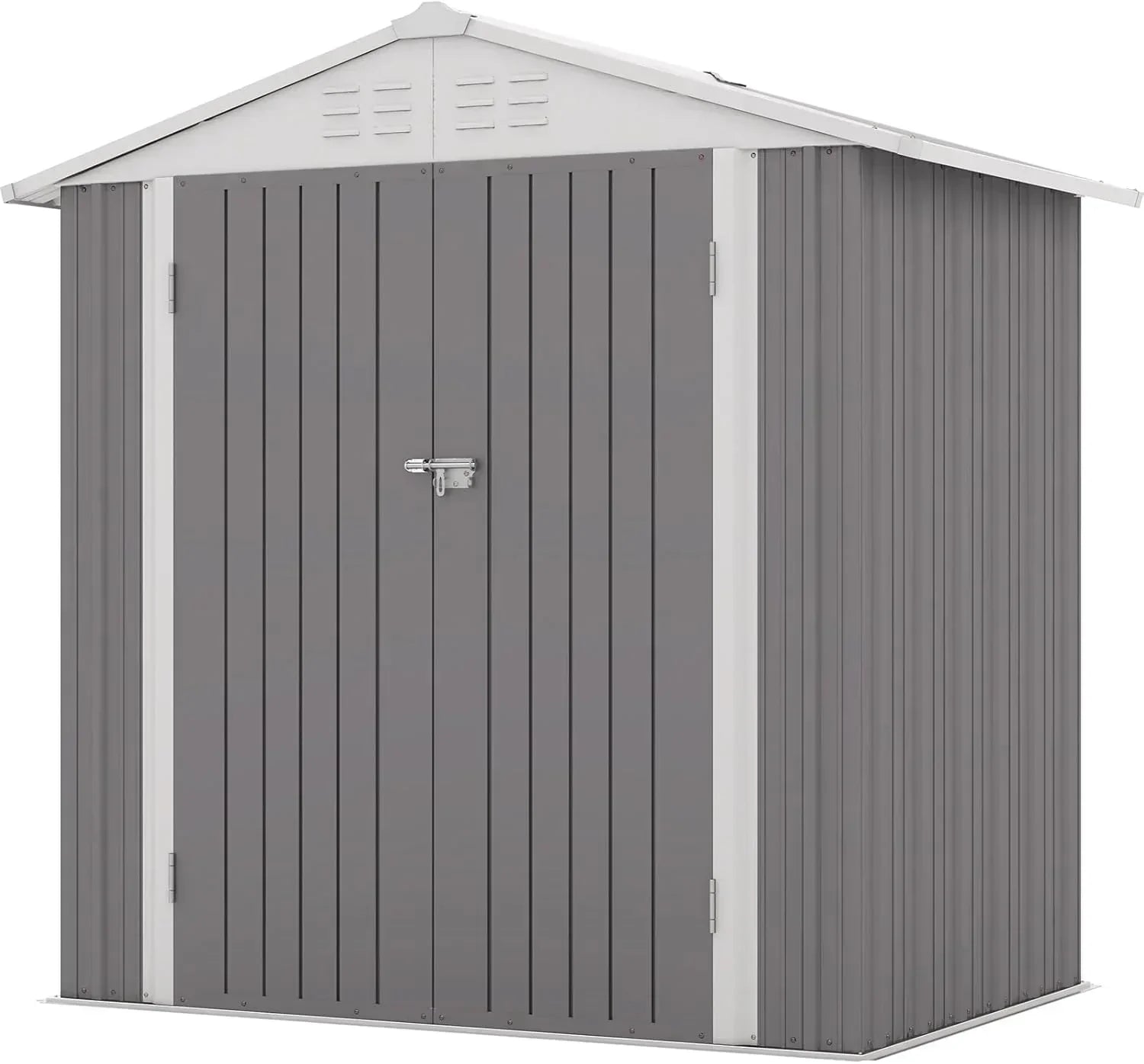 Patiowell 5x3 FT Outdoor Storage Shed Tool Shed with Sloping Roof and Lockable Door Metal Shed