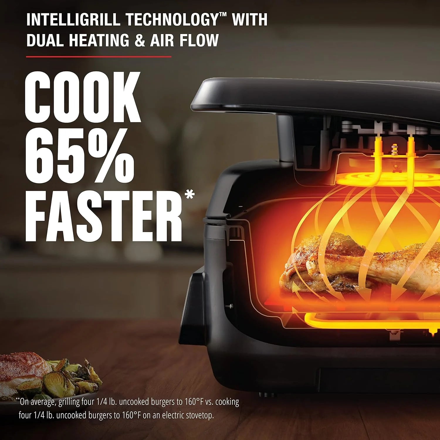 George Foreman Beyond Grill?7-in-1 Electric Indoor Grill with Air Fry Technology, MCAFD800D, Black, Large