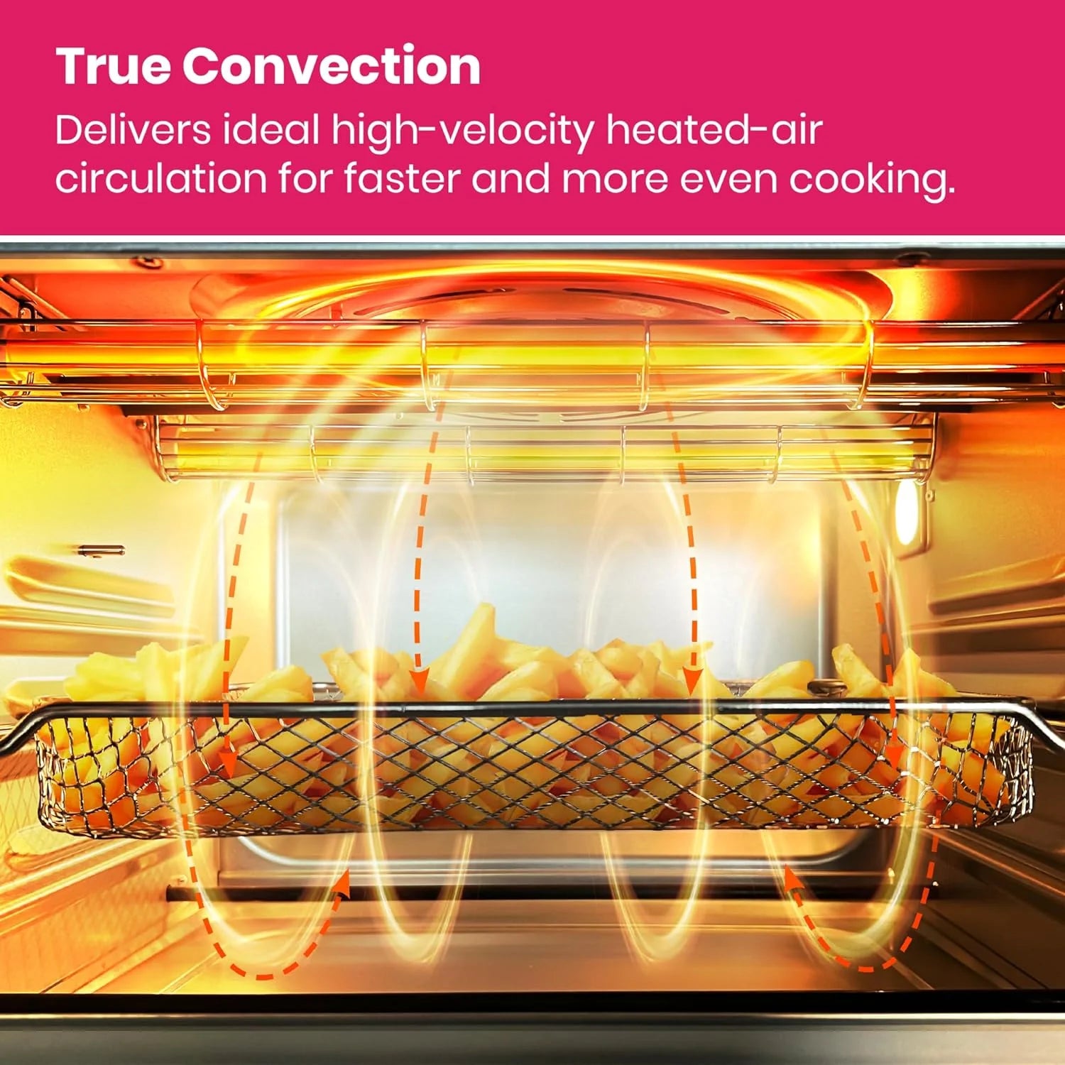 Infrared Heating Air Fryer Toaster Oven, Extra Large Countertop Convection Oven 10-in-1 Combo, 6-Slice Toast, Enamel Baking Pan Easy Clean with Recipe Book, Black Matte Stainless Steel