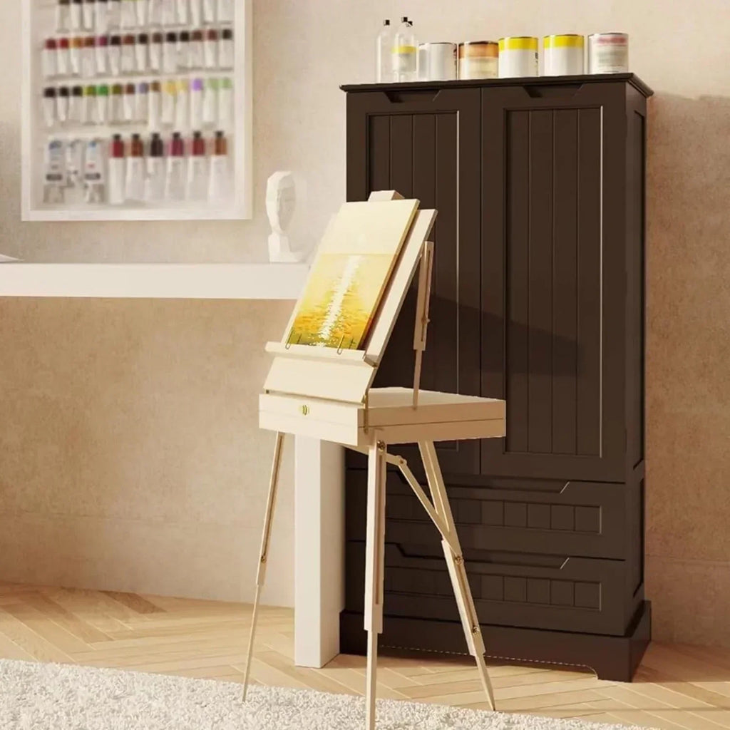 Gizoon Kitchen Pantry Cabinet with Drawers Freestanding Bathroom Storage Cabinet with Doors