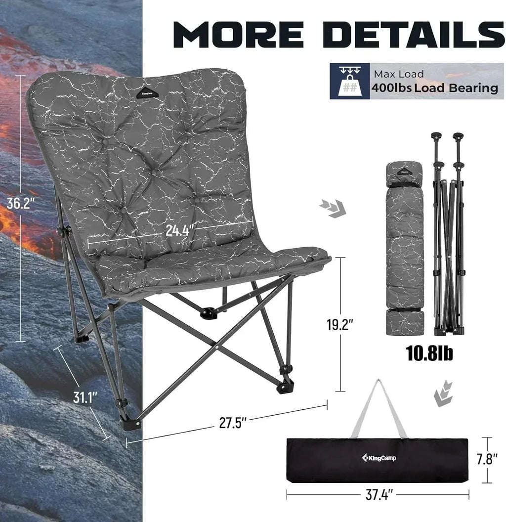 Butterfly chair extra large thick comfortable camping chair portable folding chair heavy duty seat