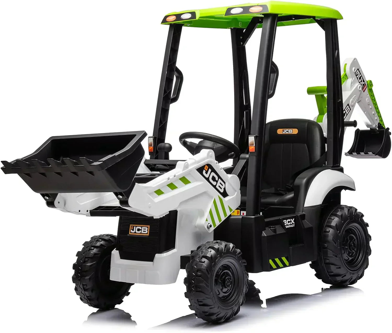 12V JCB Ride On Excavator Ride on Toys for Kids 4-8 Electric Car for Kids with Tractor