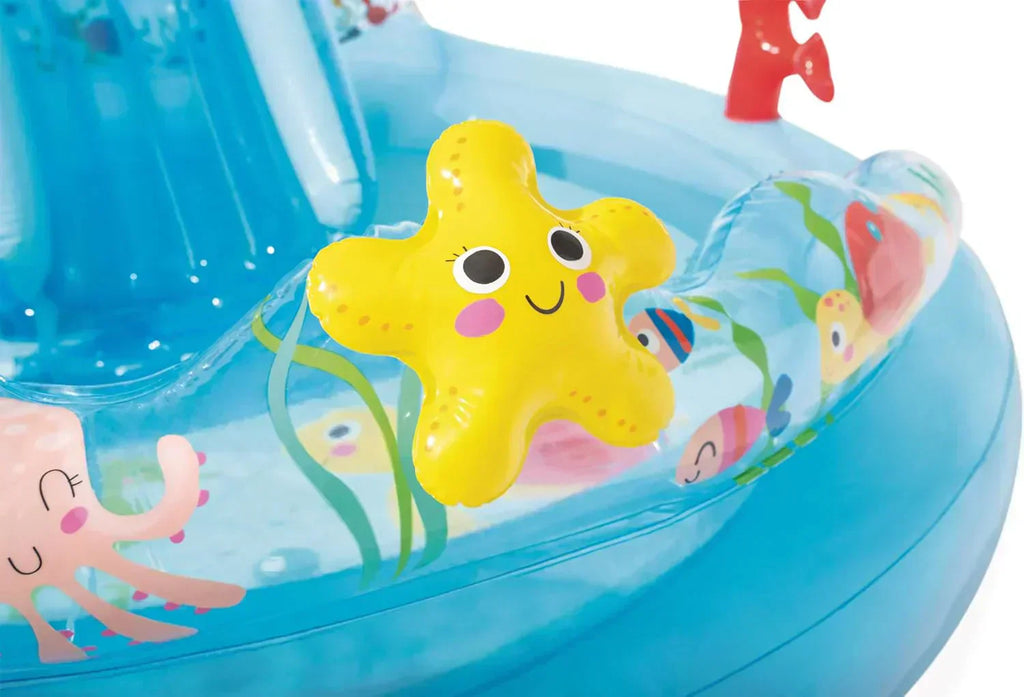 Intex 96 x 78 x 28 Inflatable Jungle Adventure Play Center Spray Kiddie Pool Water Slide