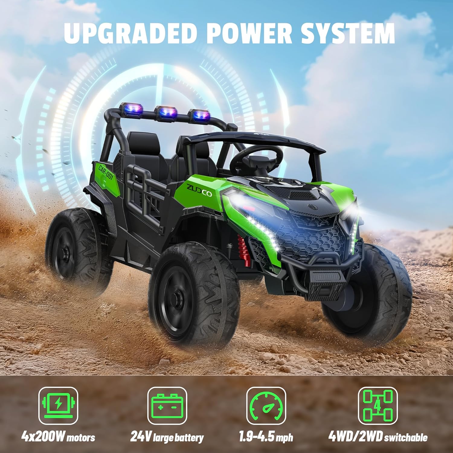 Pink all-terrain car travel electric toy truck