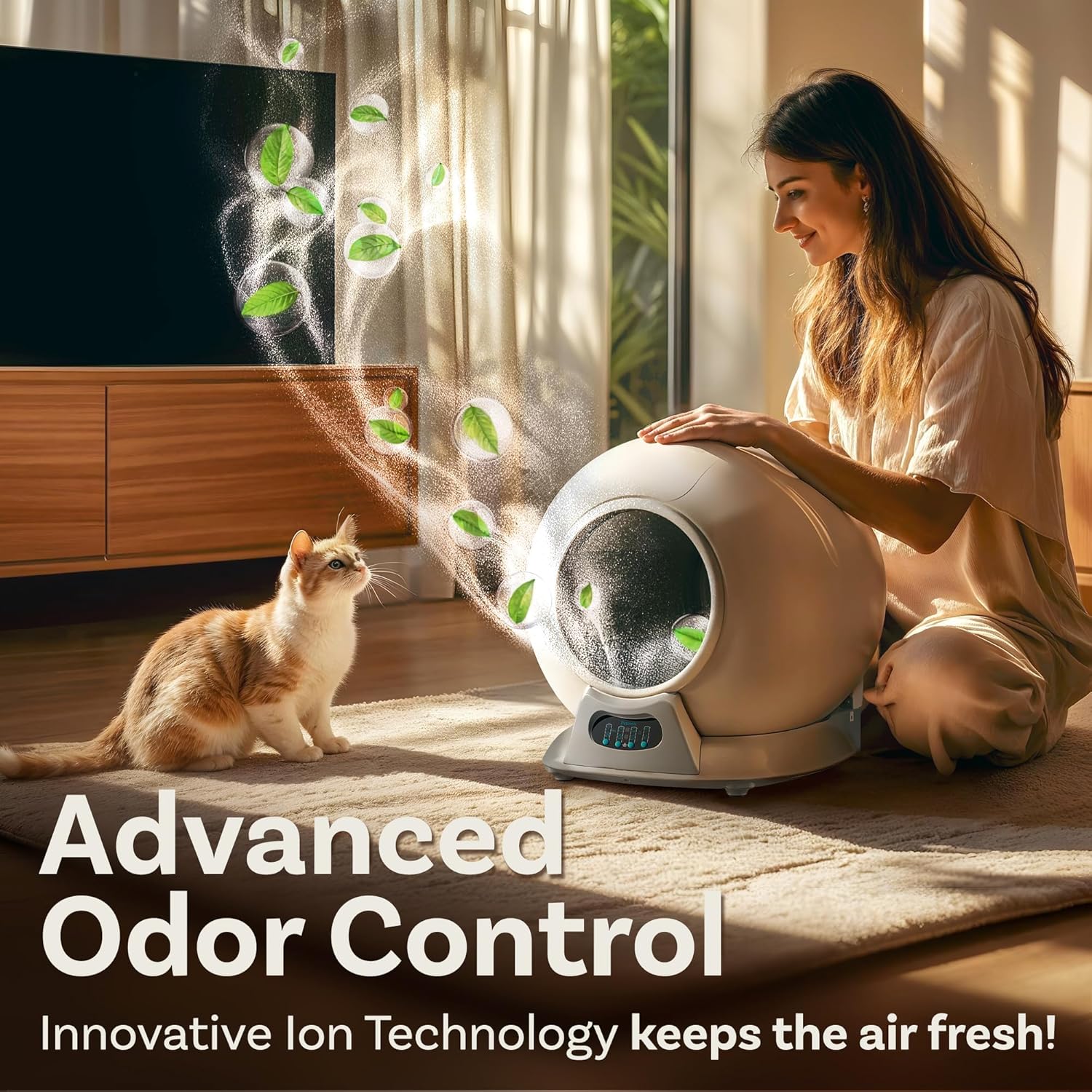 Self Cleaning Litter Box with Auto Safety Sensors Automatic Cat Litter Box Self-Cleaning