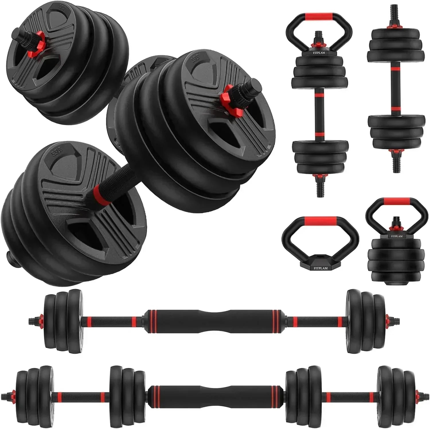 Adjustable dumbbell kit with upgraded nuts Barbell push-up stand push-up stand