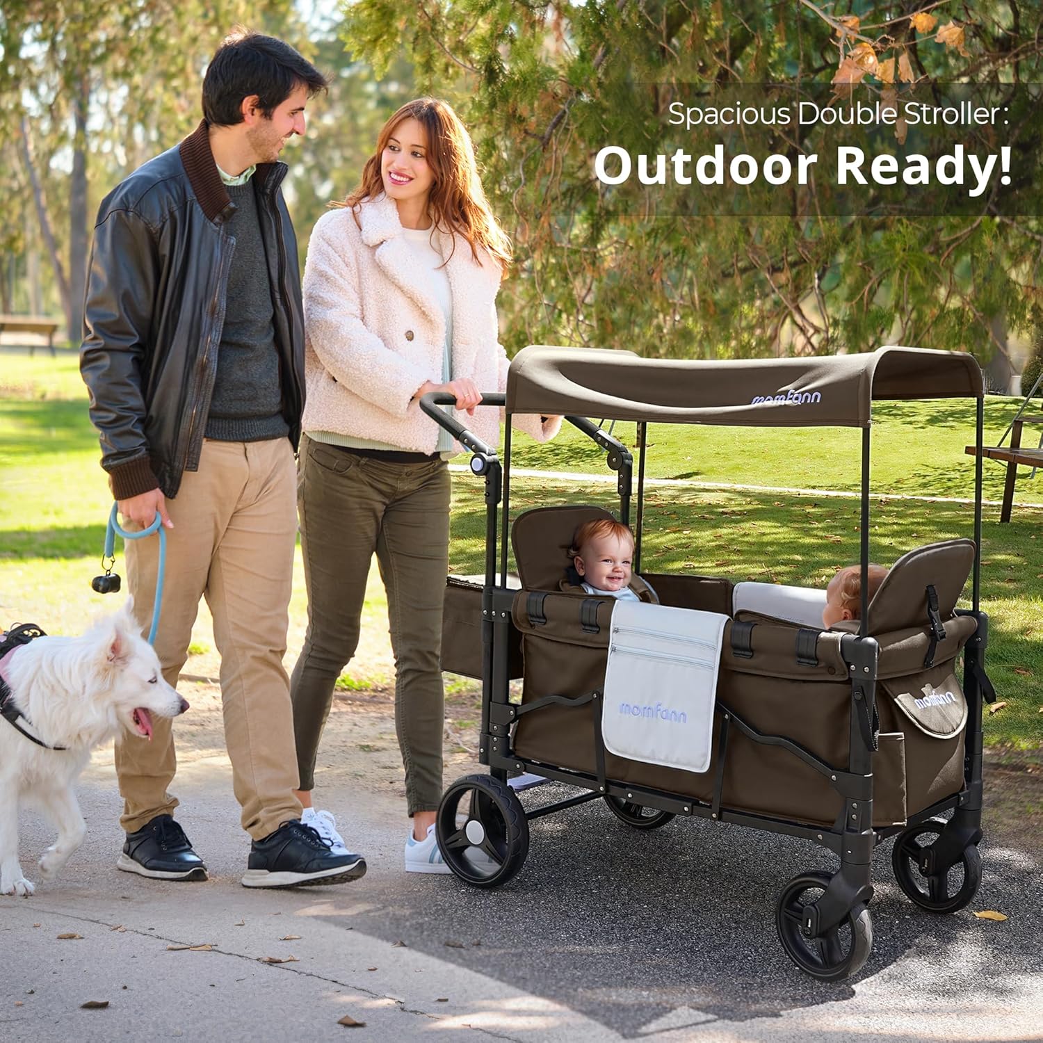 Stroller Wagon for Kids Wagon Stroller Toddlers 2 Seaters All-Terrain Baby Wagon Outdoor
