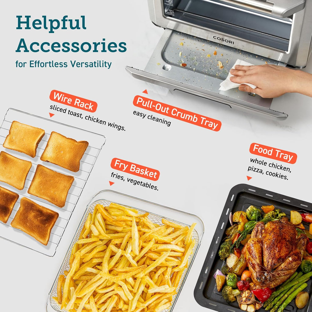 COSORI Smart 12-in-1 Air Fryer Toaster Oven Combo Airfryer Convection Oven Countertop