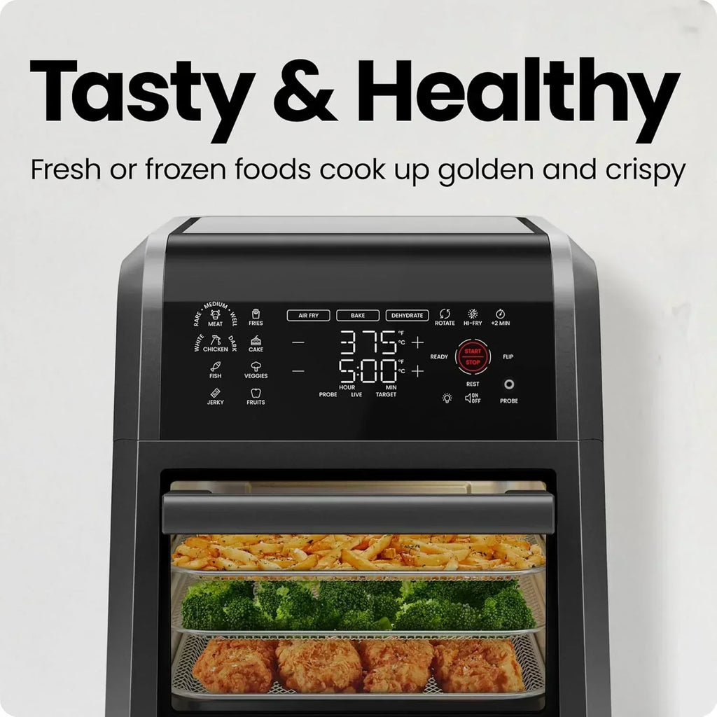 CHEFMAN ExacTemp 12-Quart Air Fryer with Integrated Smart Cooking Thermometer