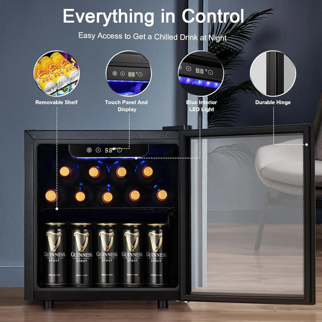 Antarctic Star 26 Bottle 130 Can Wine Cooler Cabinet Beverage Refrigerator Mini Wine Cellar
