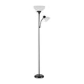 Torchiere Floor Lamp with Adjustable Reading Light and Three Level Dimming for Home Use