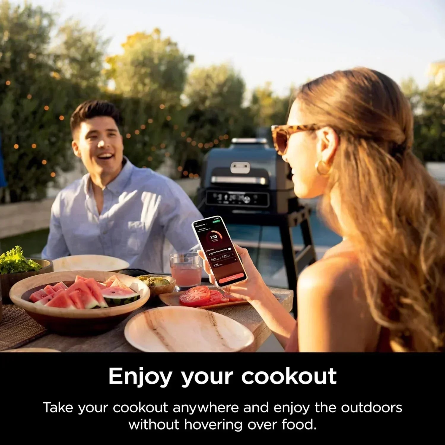 Ninja Woodfire Pro XL Outdoor Grill Smoker Thermometer 4-in-1 Master Grill BBQ Smoker Outdoor Air Fryer