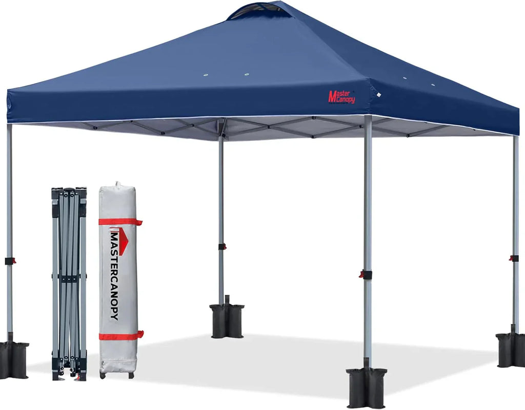 Durable Pop-up Canopy Tent with Roller Bag (10x10 Black)