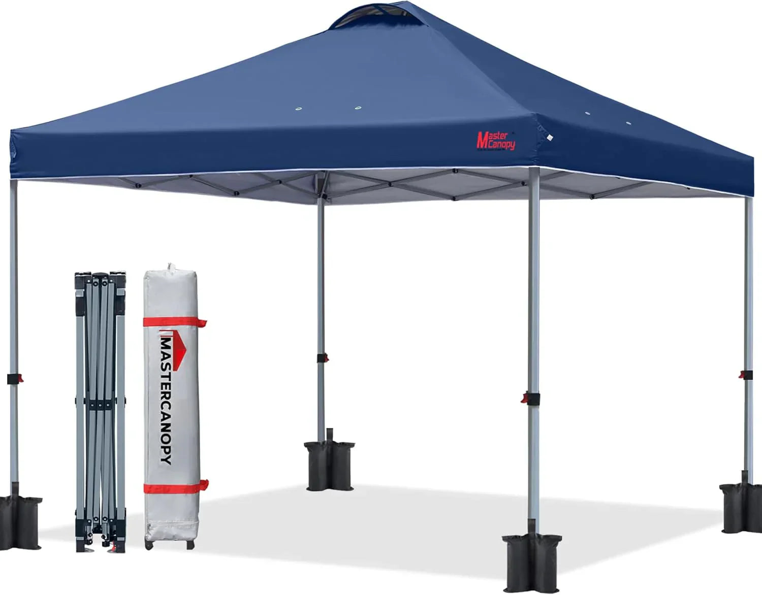 Durable Pop-up Canopy Tent with Roller Bag (10x10 Black)