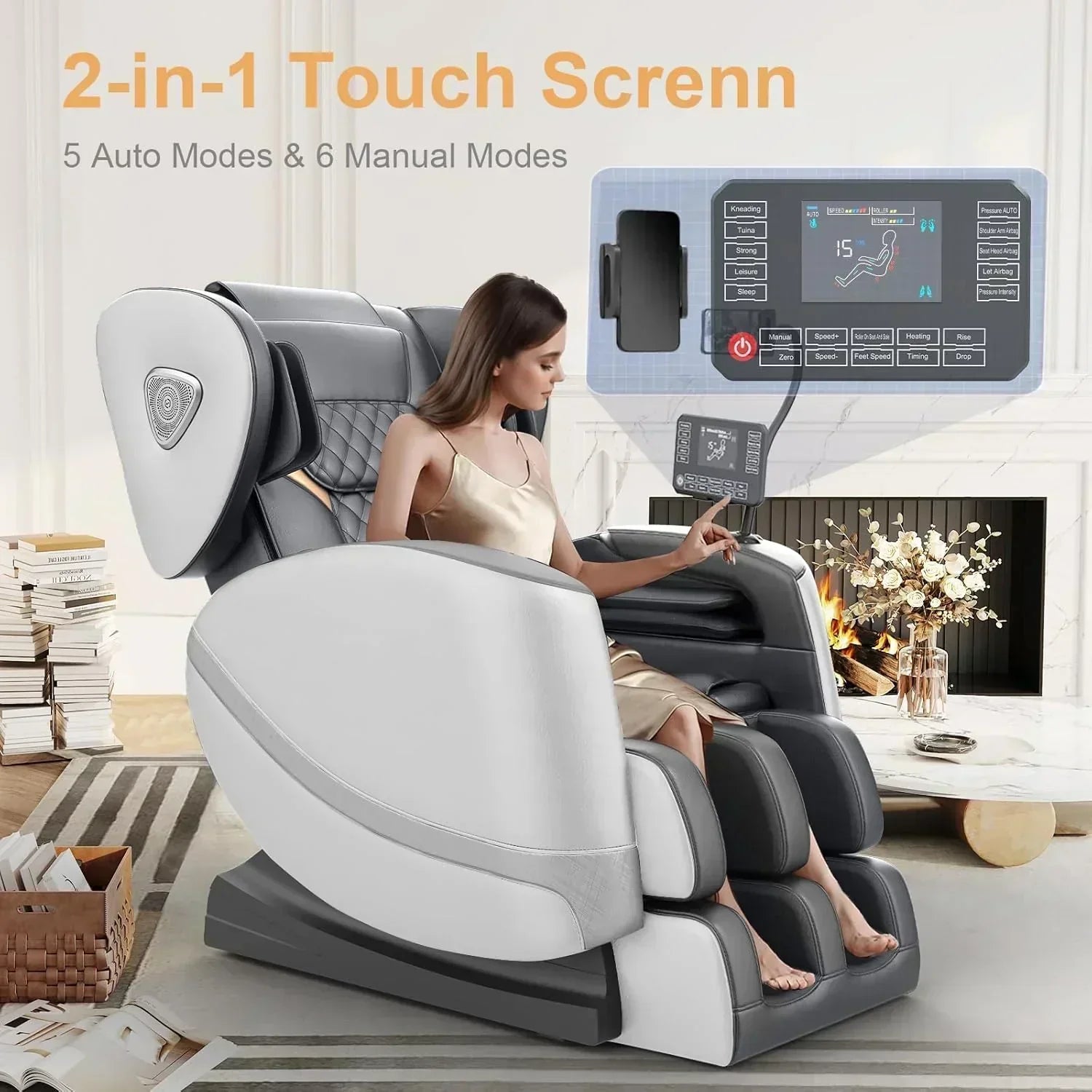 2025 Massage Chair Full Body Zero Gravity Massage Chair with 10 Fix Rollers Heating