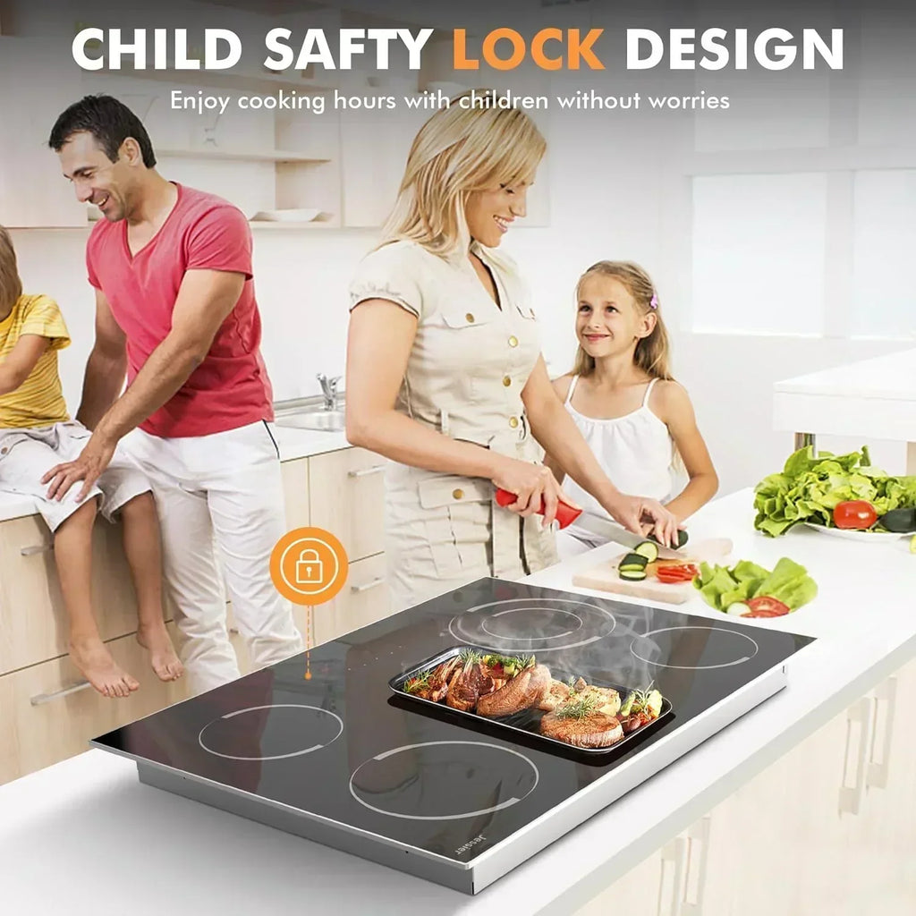 Electric Cooktop 30 Inch - 5 Burners Built-in Ceramic Cooktop 30 Electric Stove Top