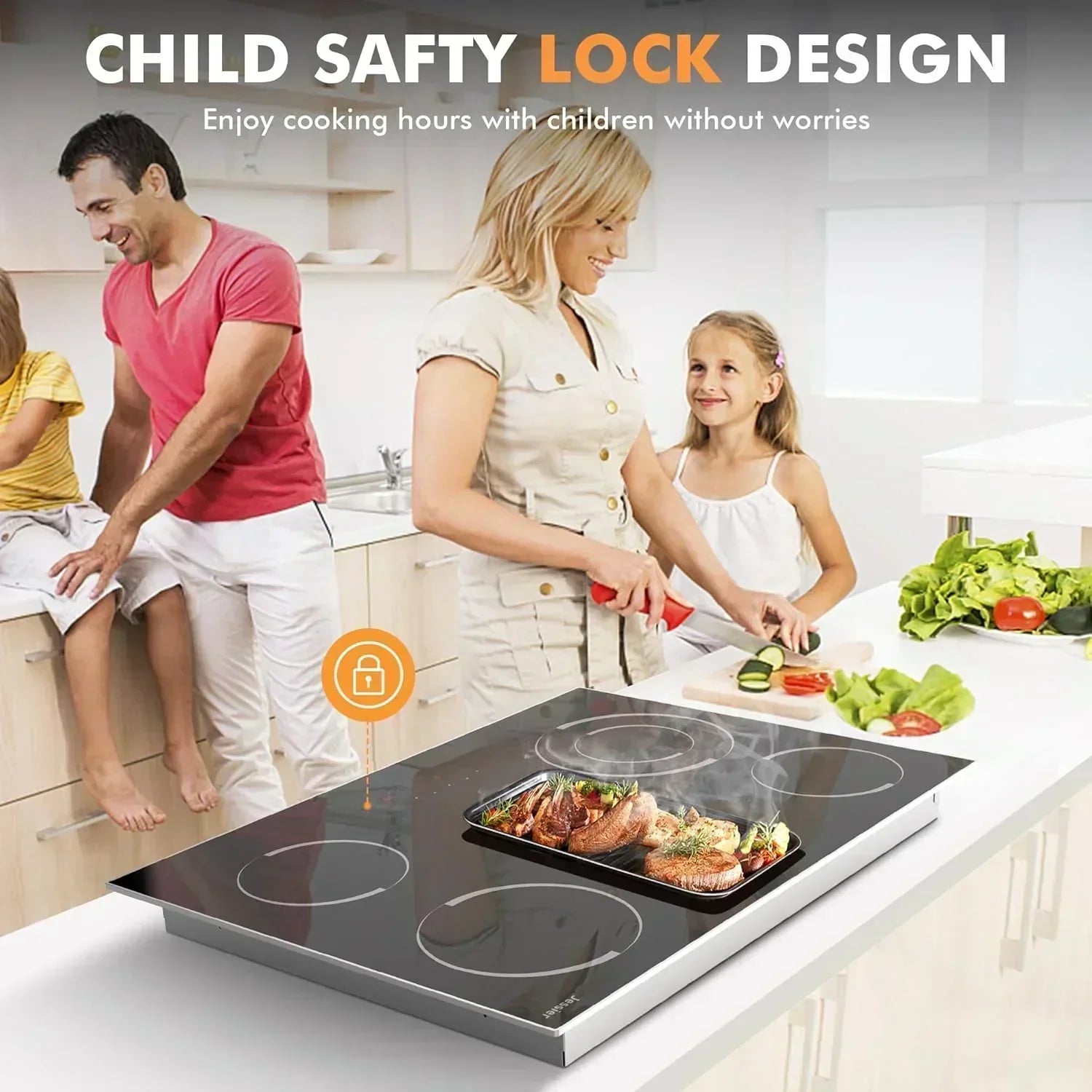Electric Cooktop 30 Inch - 5 Burners Built-in Ceramic Cooktop 30 Electric Stove Top