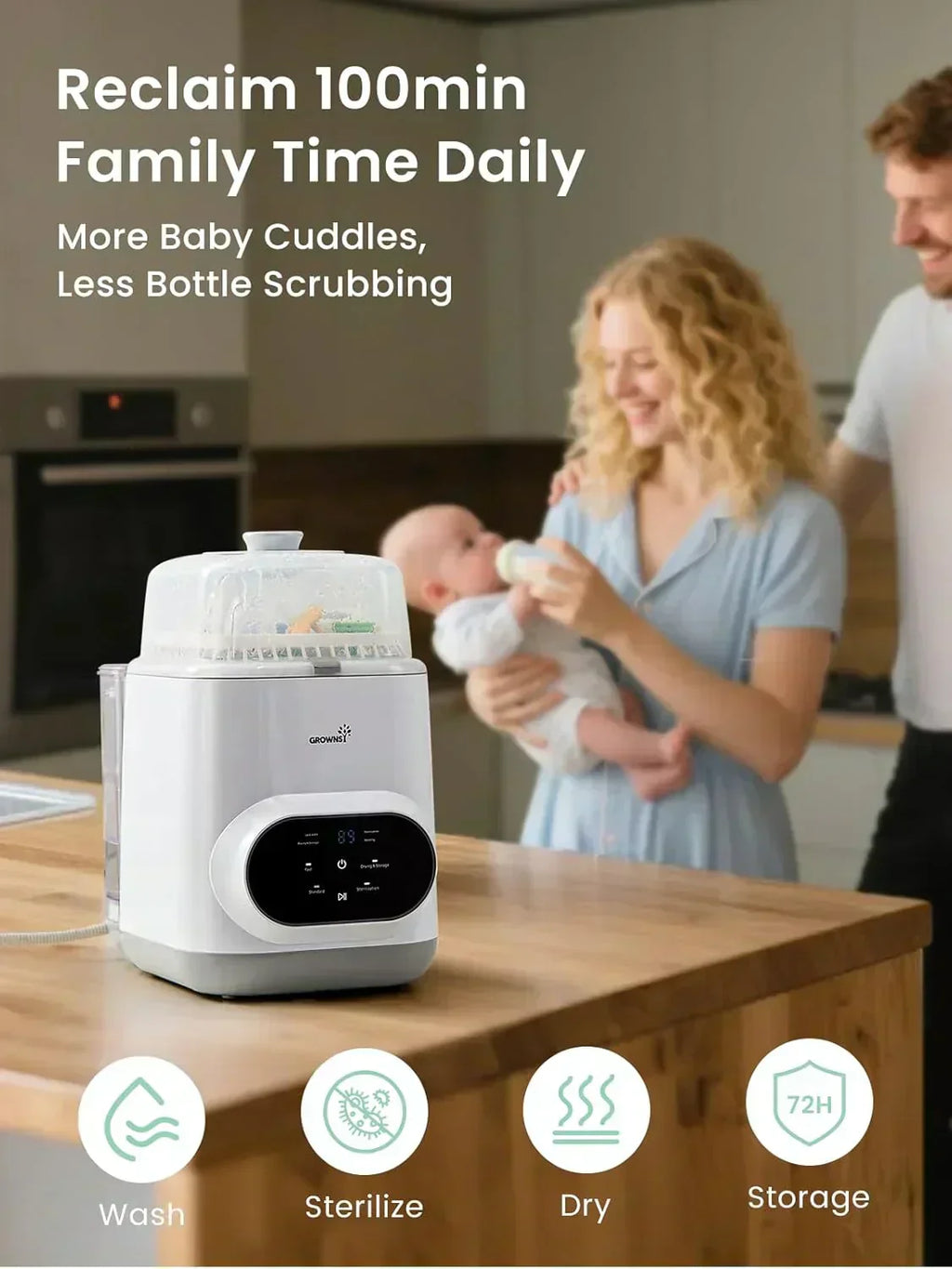 Bottle Washer Pro All-in-One Bottle Washer and Sterilizer Baby Bottle Washer for Bottles