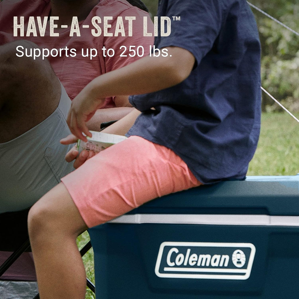 Coleman Insulated Portable Rolling Cooler with Wheels, Leak-Proof Outdoor Hard Cooler, Keeps Ice for Up to 5 Days, 100 Quart