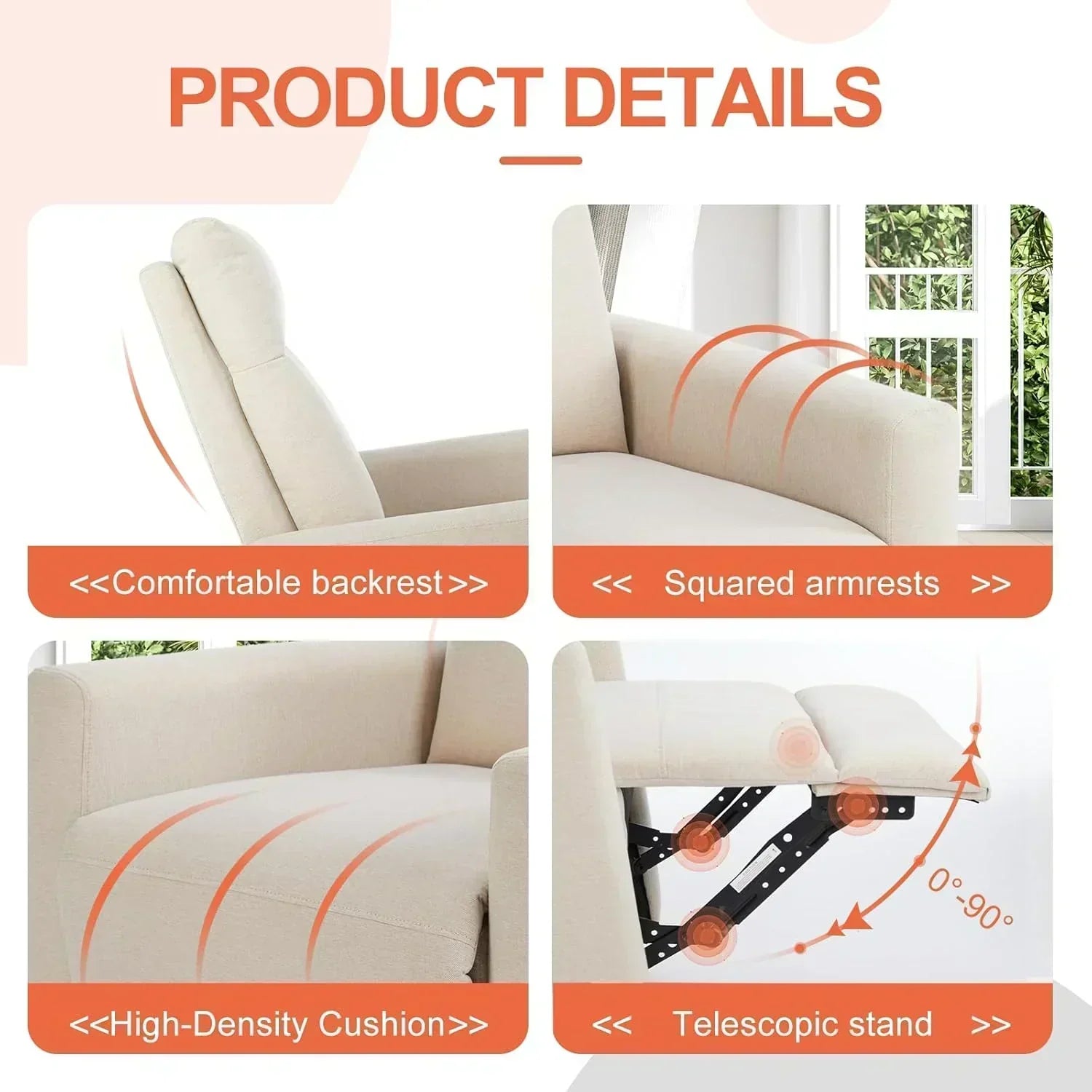 Sweetcrispy Massage Recliner Chair for Adults Adjustable Home Theater Seating