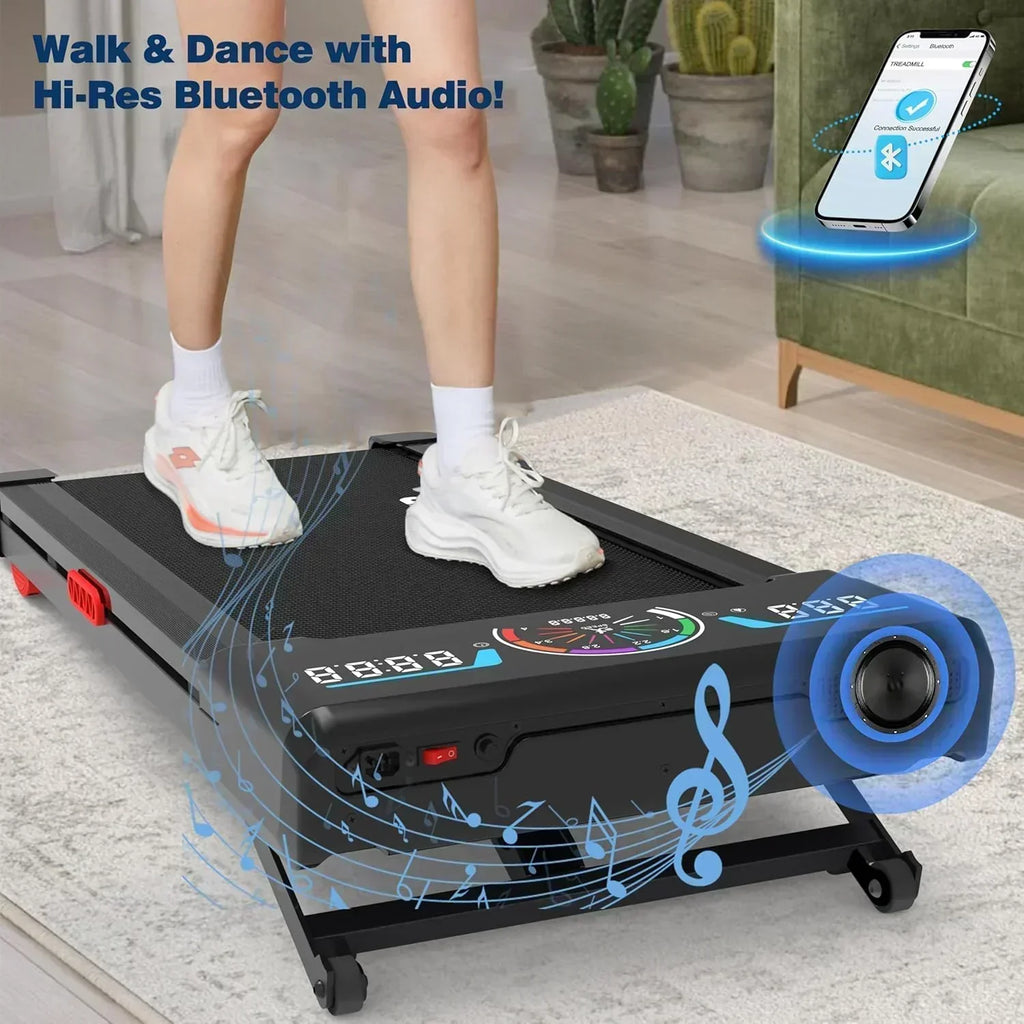 Home compact mountaineering treadmill LED screen Bluetooth speaker