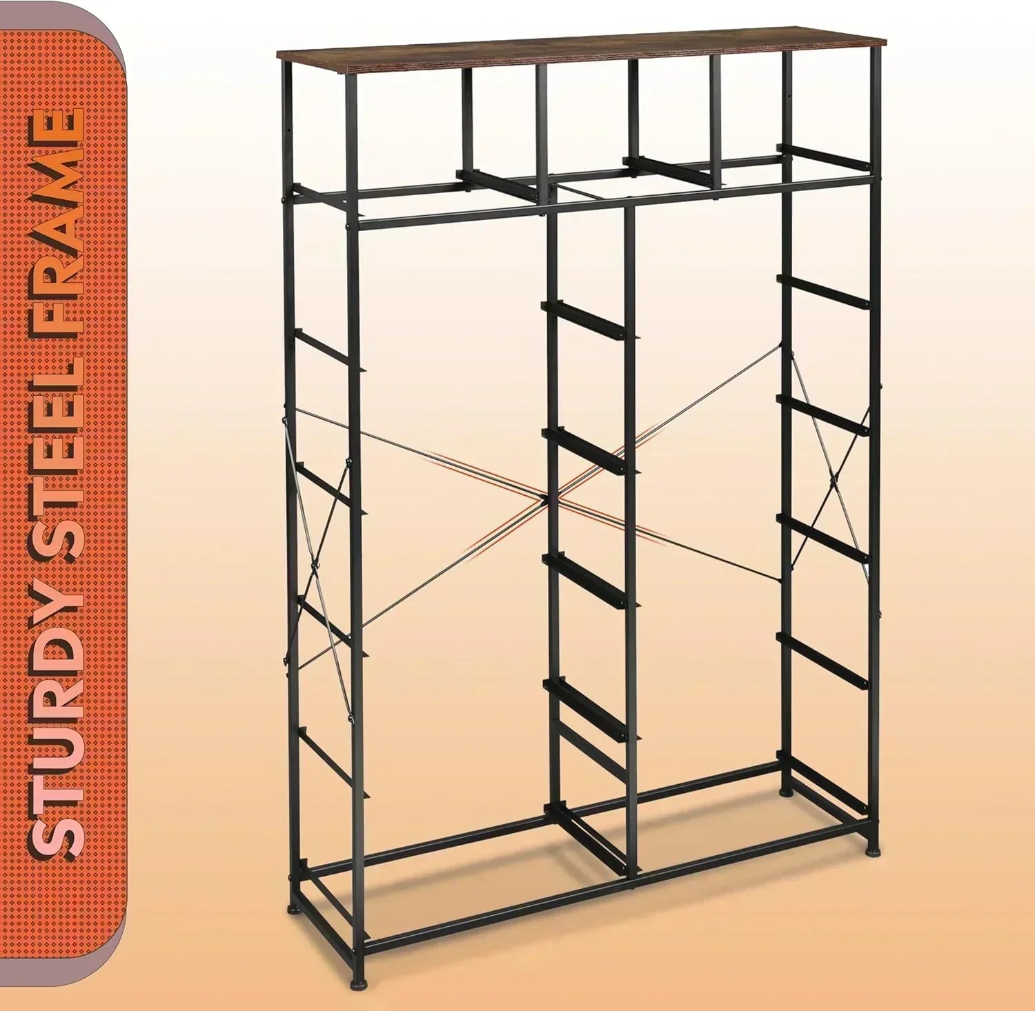 WLIVE Storage Organizer Unit with 13 Fabric Bins Storage Drawers Organizer with Steel Frame
