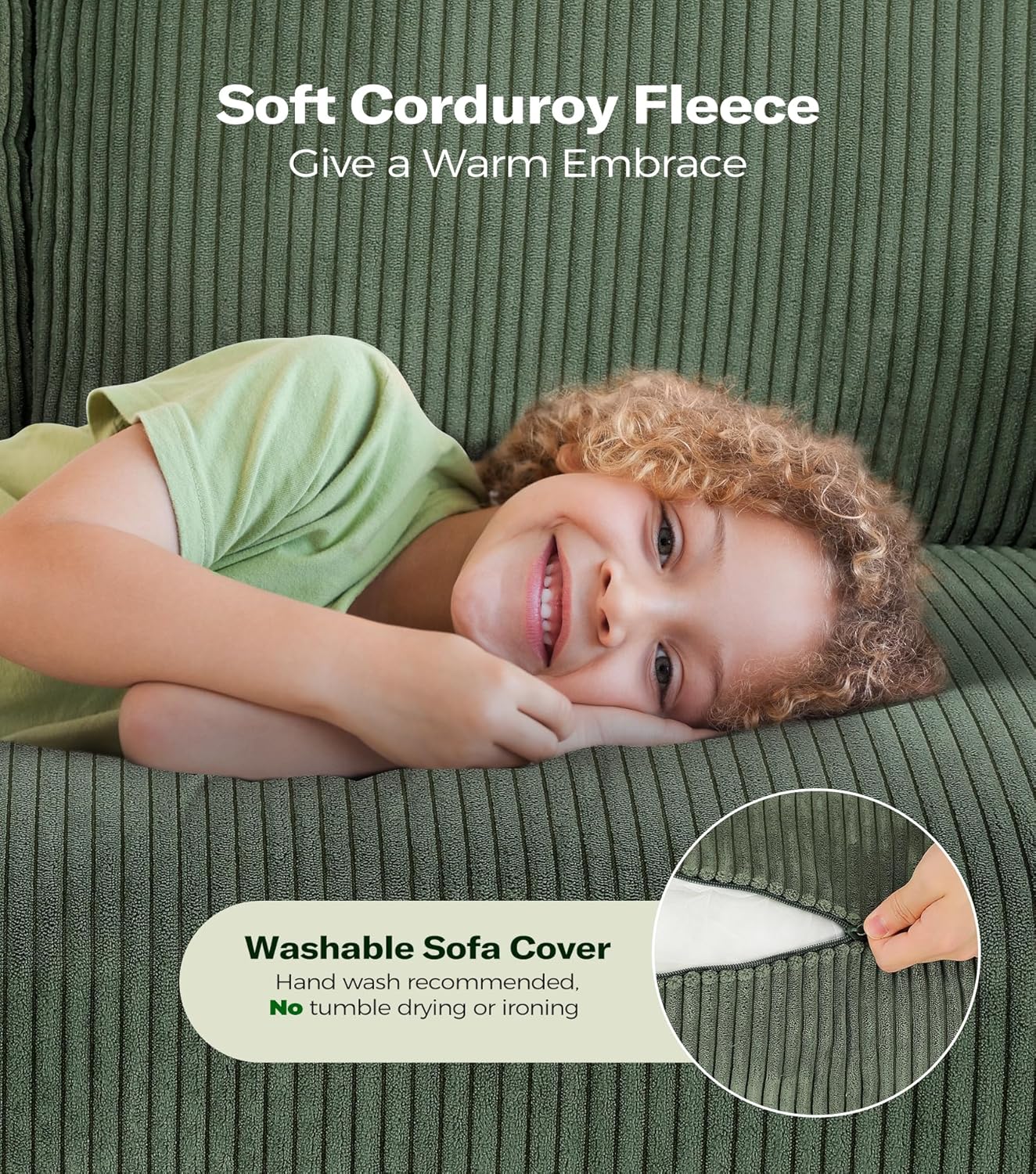 Loveseat Sofa 51 Love Seat Comfy Corduroy Small Loveseat Tool-Free Setup Couch