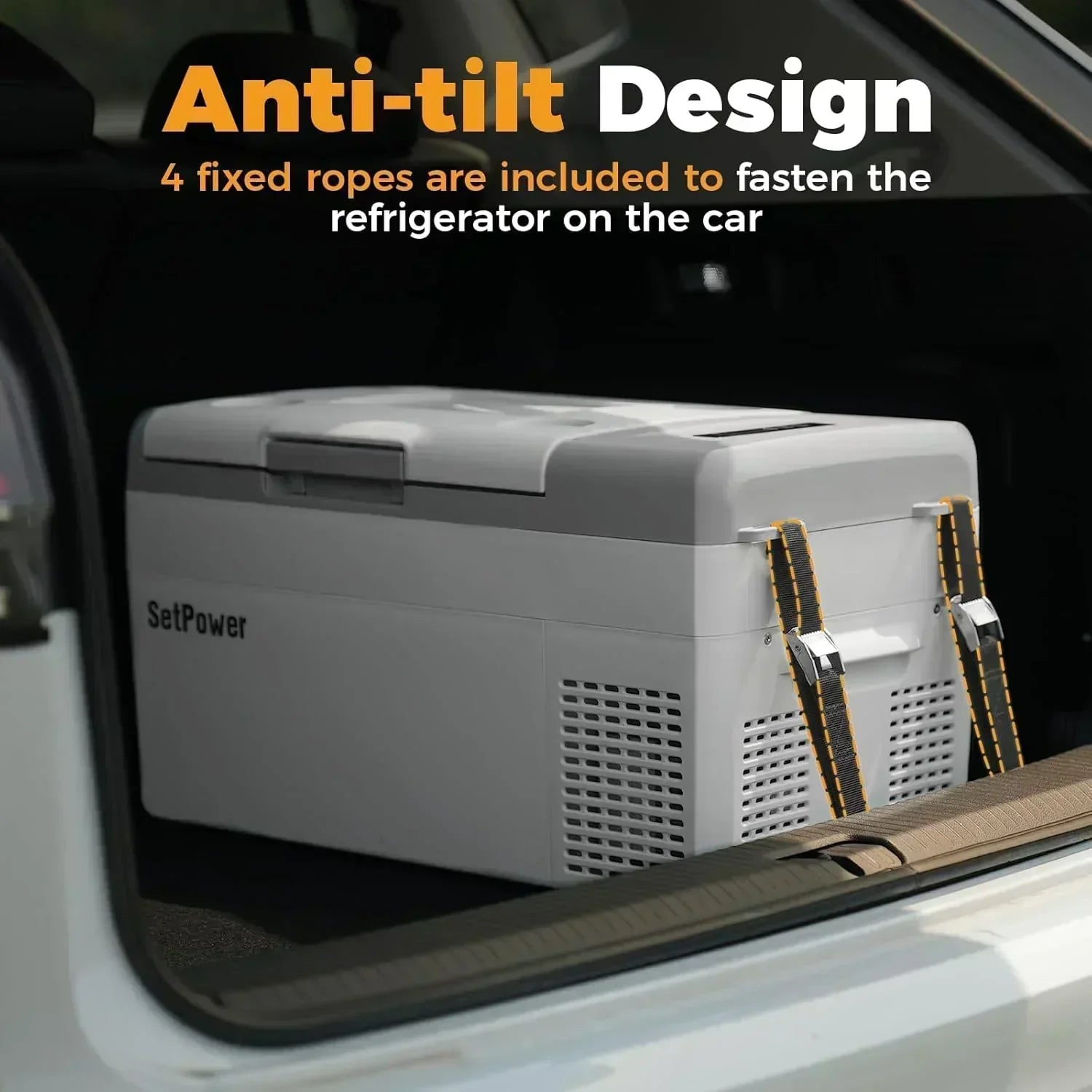 12V Refrigerator 21 Quart Portable Freezer 50 Hours Keep Cool Electric Cooler Car Refrigerator