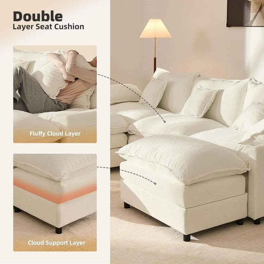 108 U-shaped sofa modular sofa Comfortable cloud sofa