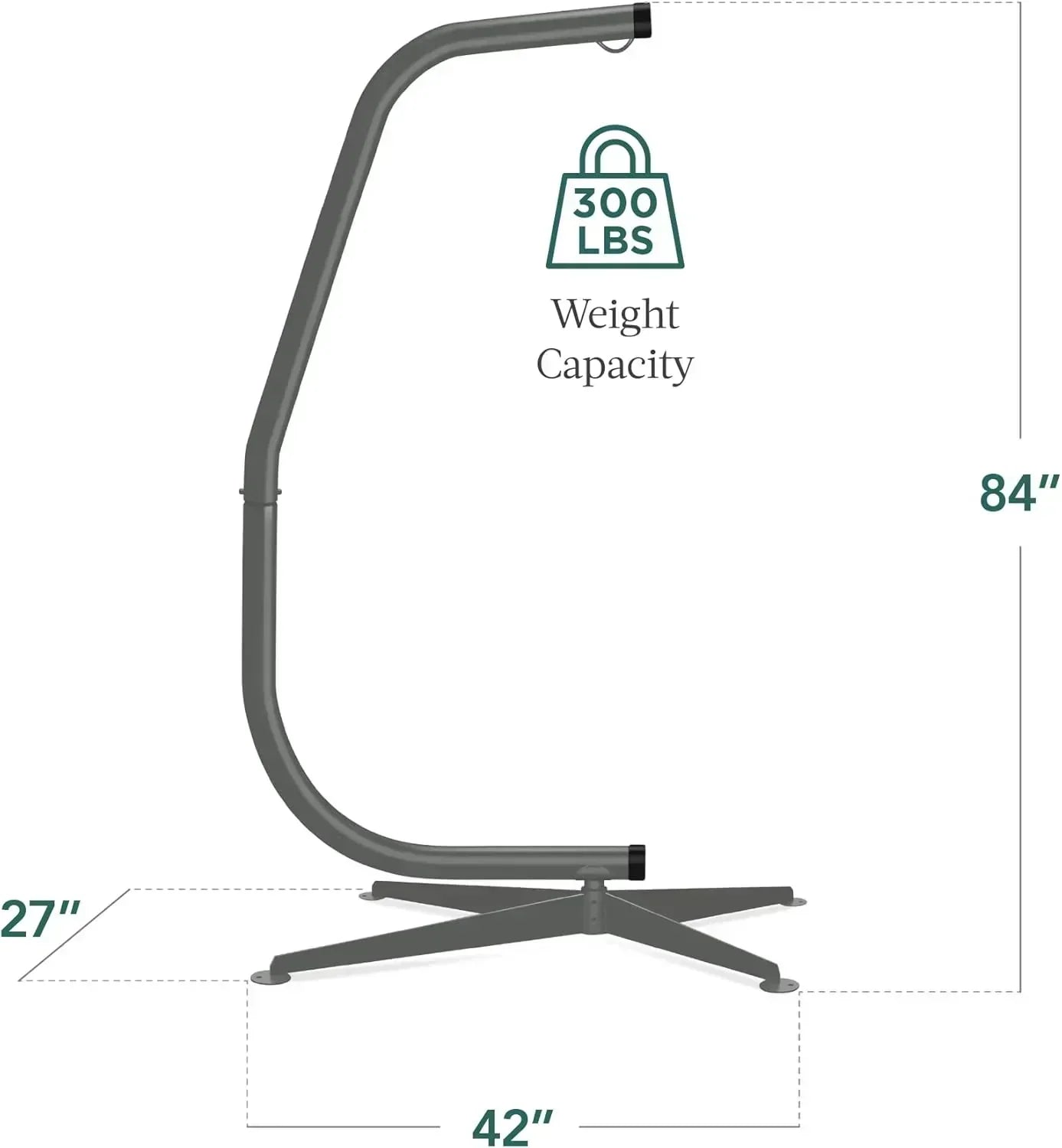 Best Choice Products Metal Hanging Hammock C-Stand for Chair Weather Resistant Finish