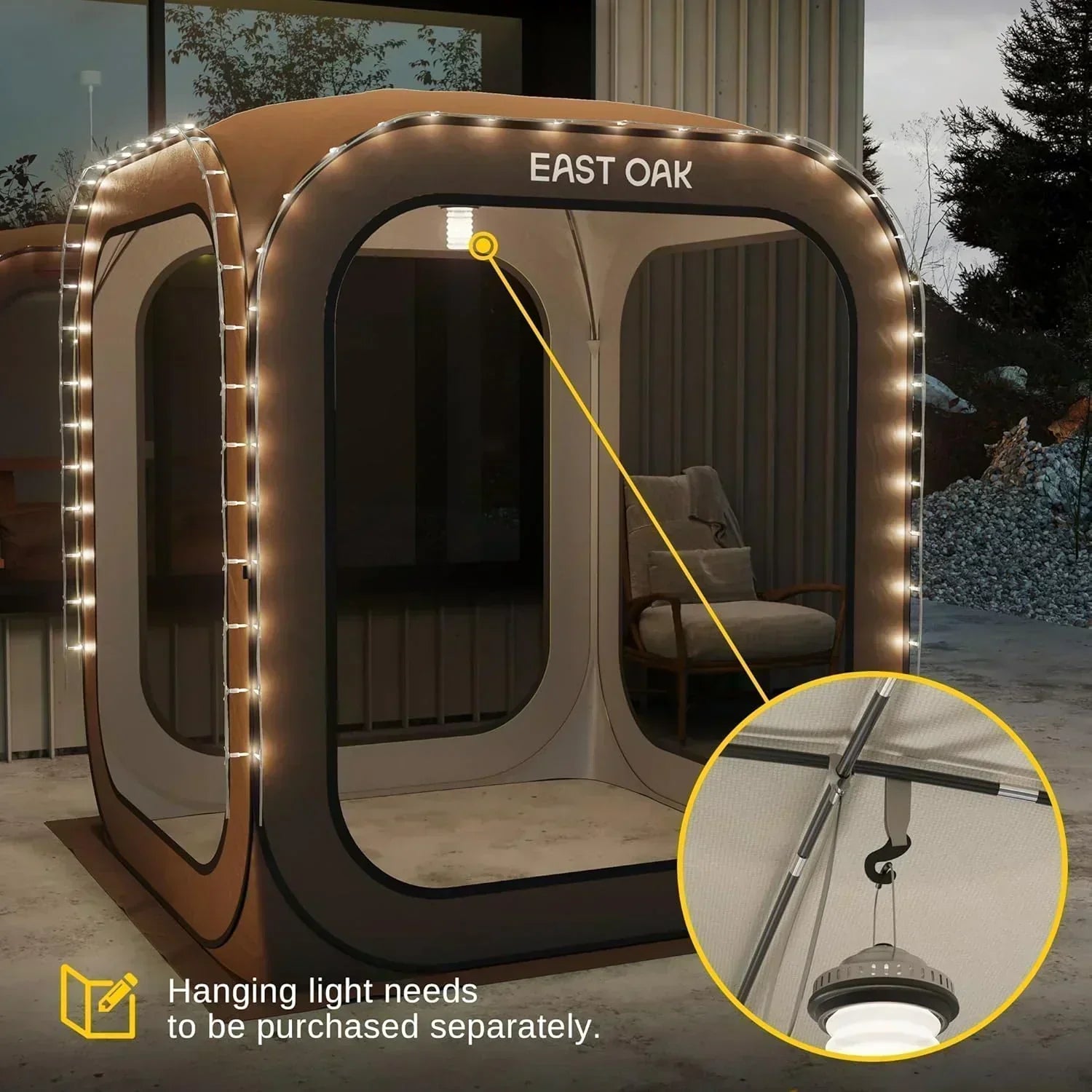 EAST OAK Screen House Tent Pop-Up Portable Screen Room Canopy Instant Screen Tent 10 x 10 FT