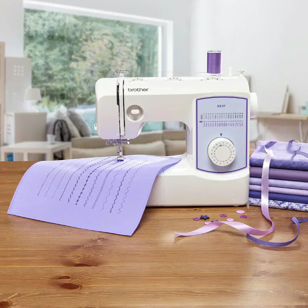 Sewing Machine GX37 37 Built-in Stitches 6 Included Sewing Feet