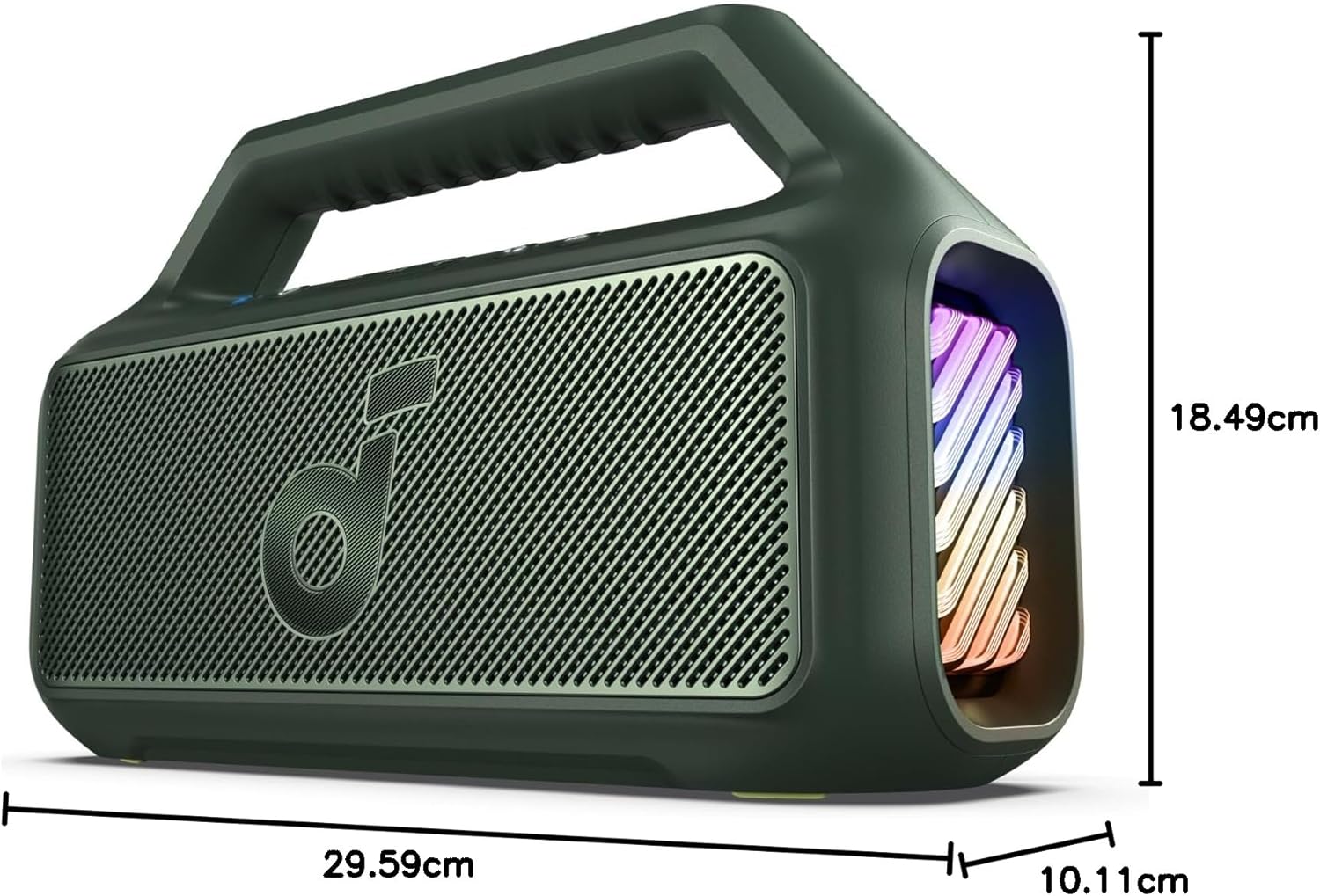 Outdoor Speaker, 80W, Subwoofer, BassUp 2.0, 24H Playtime, IPX7 Waterproof, Floatable, RGB Lights, USB-C, Custom EQ, Bluetooth 5.3, Portable for Camping, Beach, and Backyard