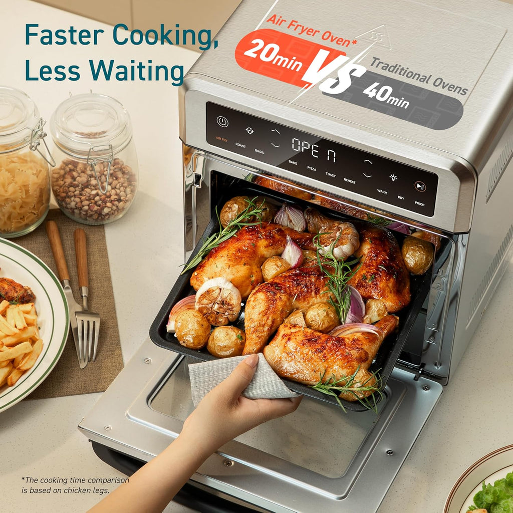 COSORI 11-in-1 air fryer 13-quart capacity combines grilling toasting baking and reheating