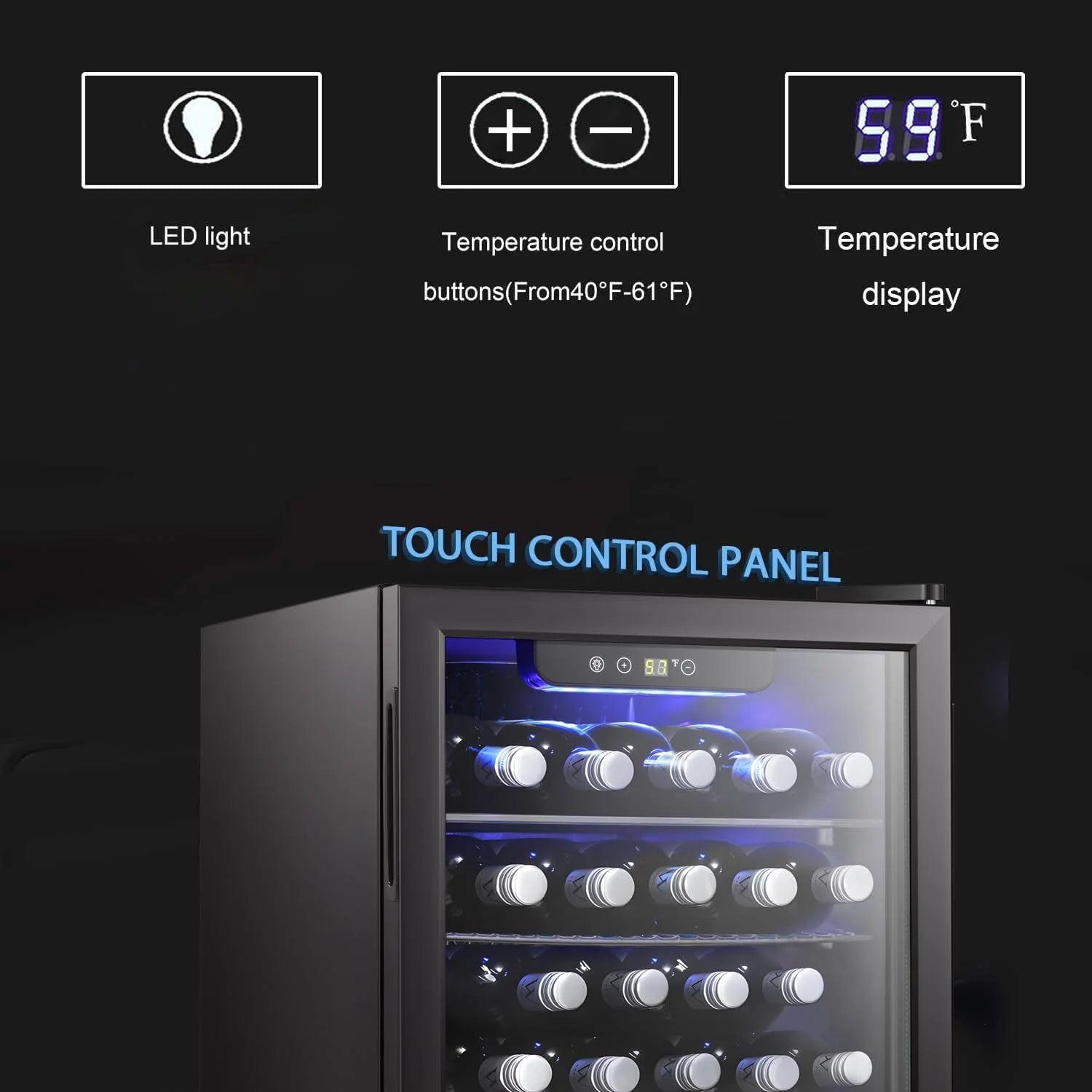 Antarctic Star 26 Bottle 130 Can Wine Cooler Cabinet Beverage Refrigerator Mini Wine Cellar