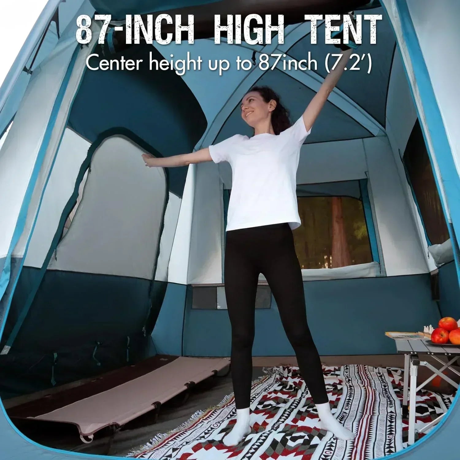 Portal 5-Person SUV Tent with Porch 2-in-1 Car Camping Tent Water-Resistant Windproof Trunk Tent
