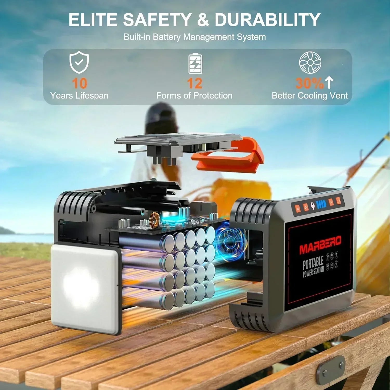Portable Power Station 88Wh Camping Lithium Battery Solar Generator Fast Charging Power Bank