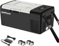 12V Refrigerator 21 Quart Portable Freezer 50 Hours Keep Cool,Electric Cooler for Vehicles Car Refrigerator 12V Portable Fridge for Car Camping Truck Van RV SUV Road Trip Travel RF20
