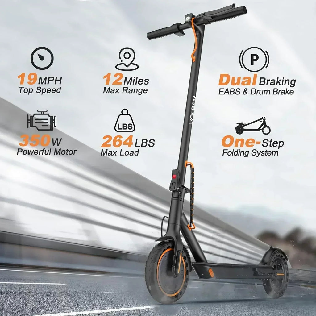 Electric Scooter 350W/500W Powerful Motor 8.5/10 Solid Tires 19/22Mph 28/21/12 Miles Range
