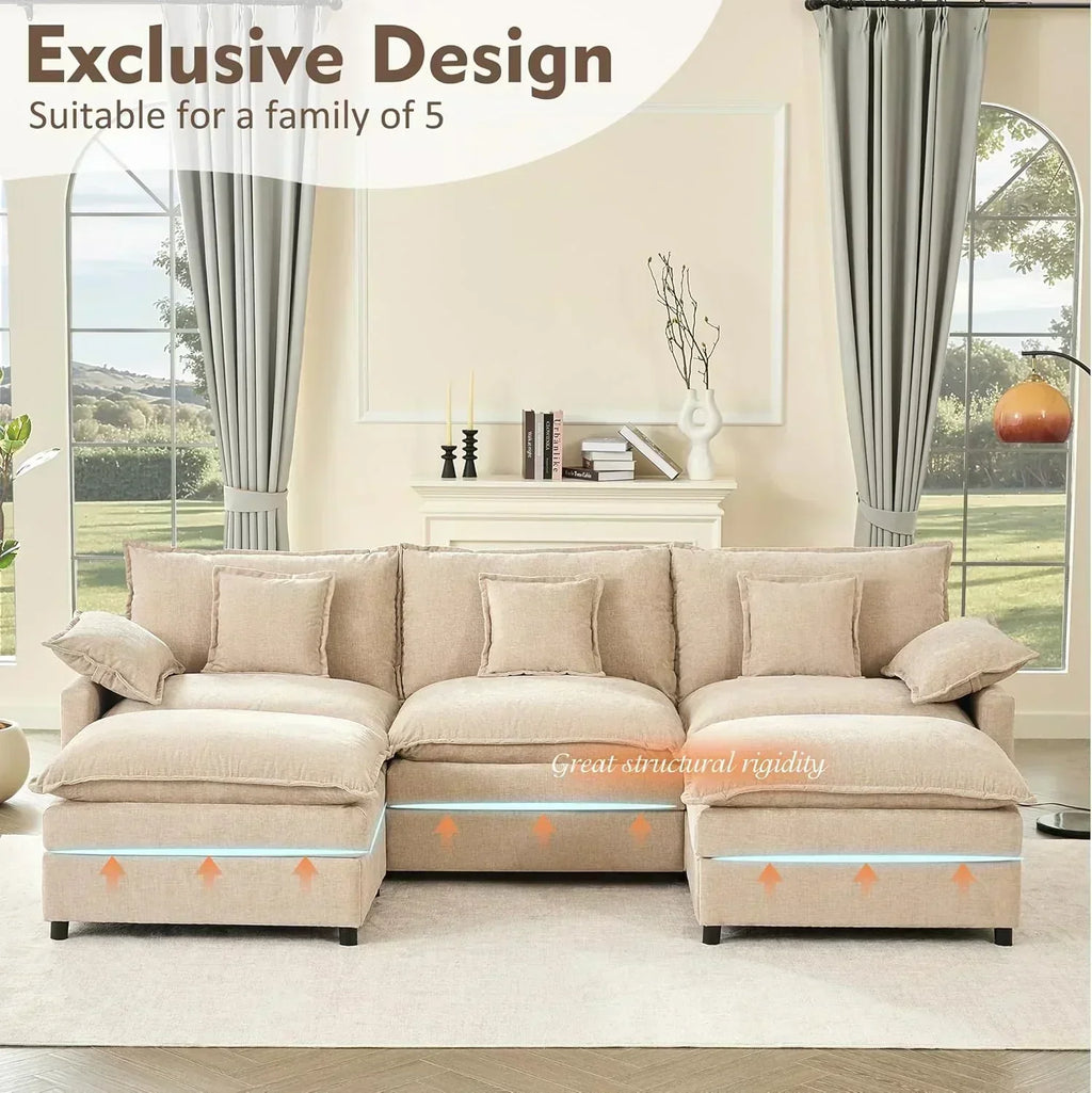 108 U-shaped sofa modular sofa Comfortable cloud sofa