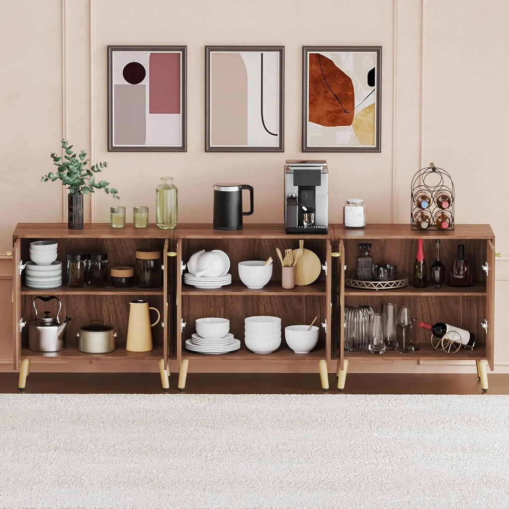 Free Standing Cabinet Black Wood for Living Room, Bedroom, Dining Room, Hallway, Entryway