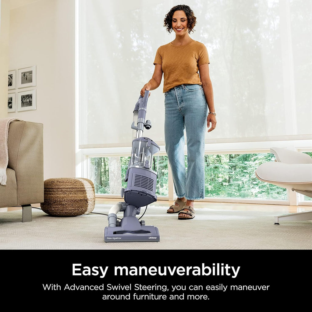 Upright Vacuum Navigator Lift-Away Deluxe Capacity HEPA Filter Swivel Steering Upholstery Tool