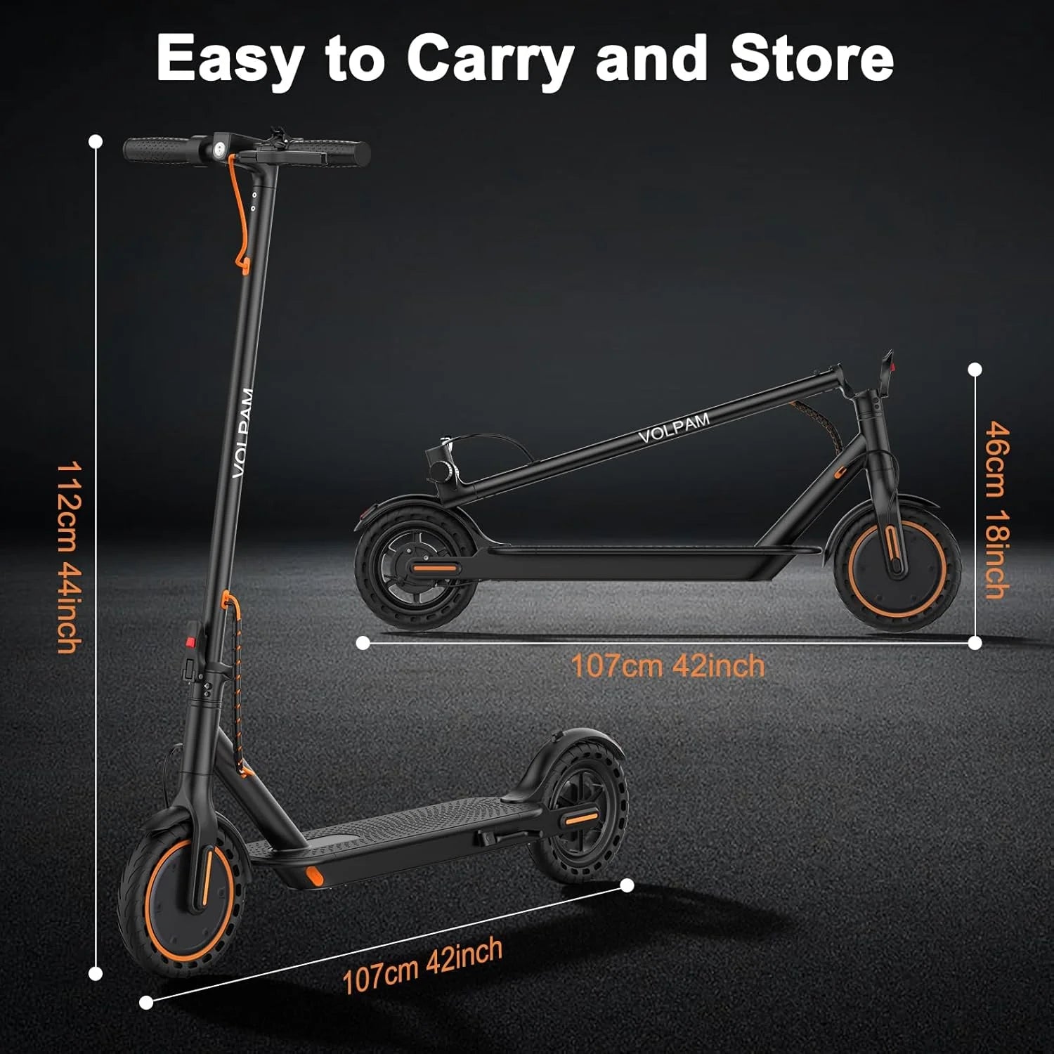 Electric Scooter, 350W/500W Powerful Motor, 8.5/10 Solid Tires, 19/22Mph, 28/21/12 Miles Range,Dual Braking