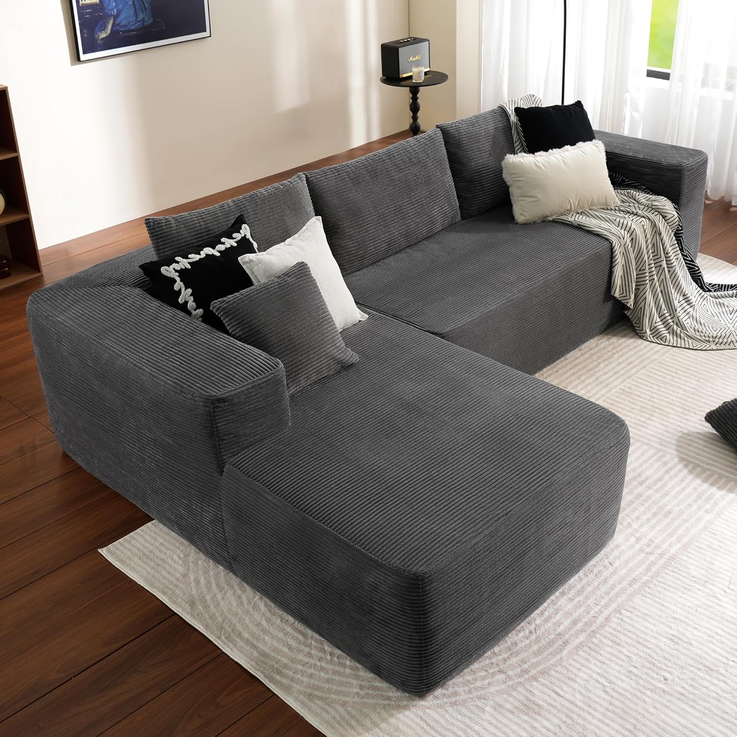 Ovios 104 Cloud Section Sofa L-shaped lounge chair, modern modular sofa