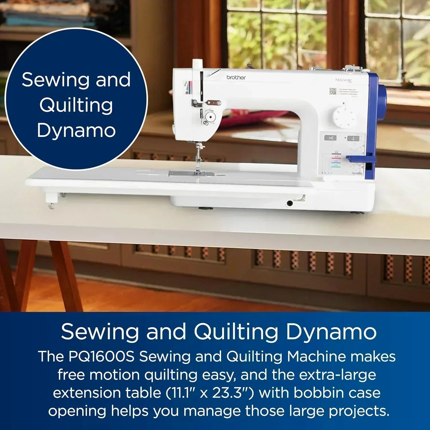 Brother PQ1600S High-Speed Straight Stitch Sewing Quilting Machine