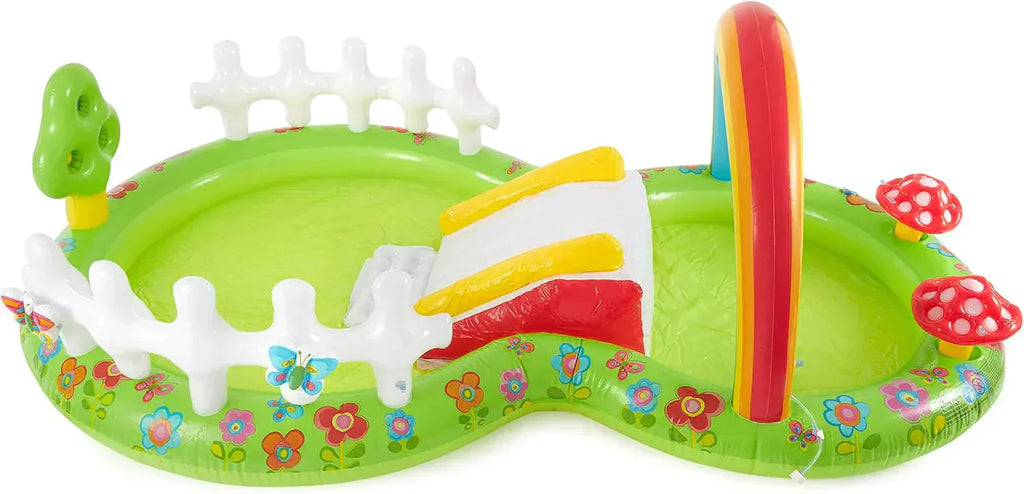 Intex 96 x 78 x 28 Inflatable Jungle Adventure Play Center Spray Kiddie Pool Water Slide