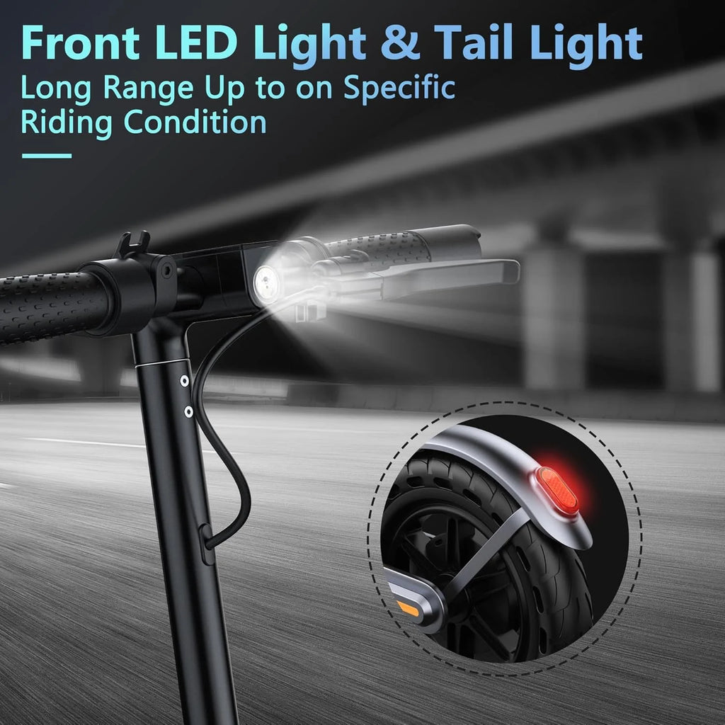 Electric Scooter, 350W/500W Powerful Motor, 8.5/10 Solid Tires, 19/22Mph, 28/21/12 Miles Range,Dual Braking