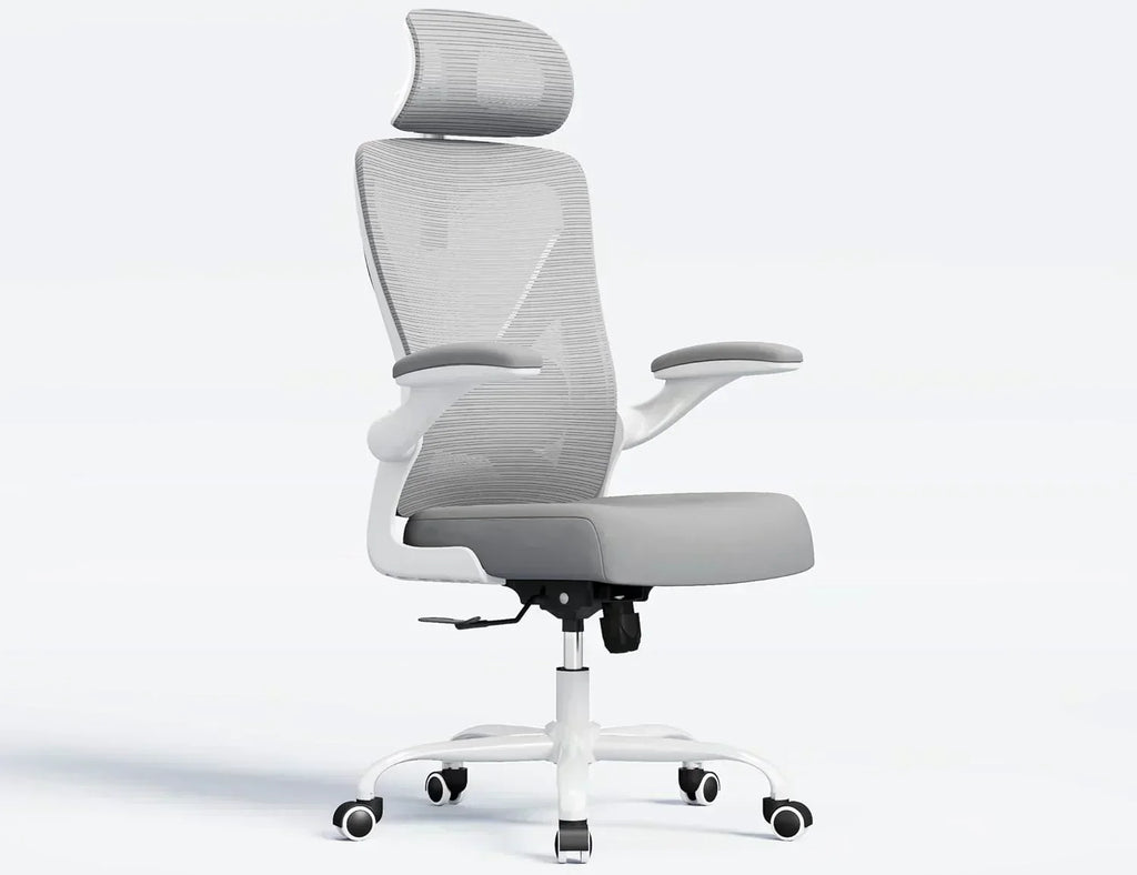 Office computer desk and chair gaming chair with lumbar support and headrest